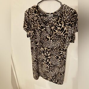 Calvin Klein short sleeve animal print shirt in size Large